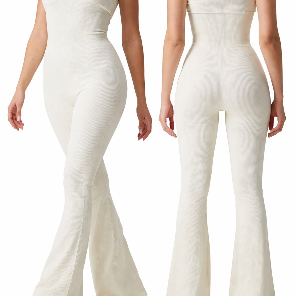Chic Cream Flare Jumpsuit